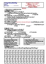 Đề kiểm tra học kì 1 môn Lịch sử & Địa lý Lớp 4 - Năm học 2015-2016 - Trường TH Kim Đồng (Có đáp án)
